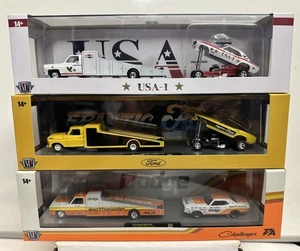 M2 Auto Haulers Release 44 : Complete Set Of 3 Dodge, Ford & Chevy Trucks S44 - Picture 1 of 11