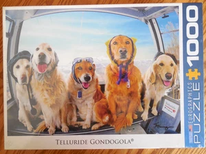 NEW/SEALED Eurographics 1000 Pc - K9 Approved Puzzle "Telluride Gondogola" DOGS - Picture 1 of 3