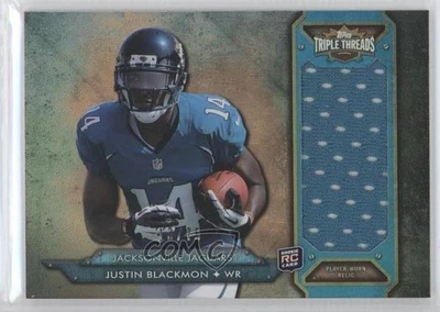 2012 Topps Triple Threads Rookie Jumbo Relic Sepia /75 Justin Blackmon RC - Image 1 of 2