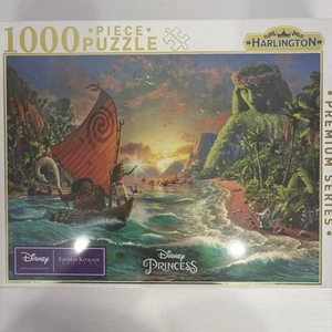 Disney Princess Moana Harlington 1000 Piece Jigsaw Puzzle Thomas Kinkade - Picture 1 of 5