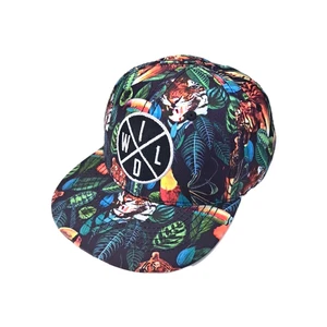 Kids Baseball Hat Wild Animal Safari Print all over cap Snapback Embroidered - Picture 1 of 9