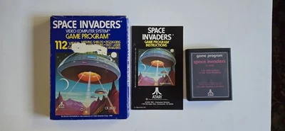 1980 Atari 2600 "Space Invaders" Video Game Blue Box - Image 1 of 2