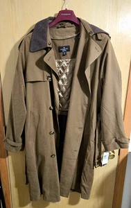 London Fog Men's Double Breasted Trench Coat, Size 40R, British Khaki - Picture 1 of 7