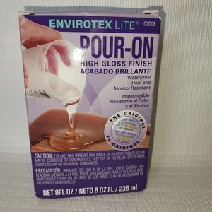 EnviroTex Lite Pour-On High Gloss Finish 8 Oz Kit Hardener and Resin 02008 - Picture 1 of 12