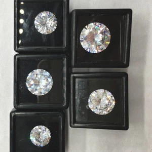 Piedras gemas sueltas de circonita cúbica blancas 2~7 mm circonita cúbica corte redondo grado 5A para joyería - Imagen 1 de 18