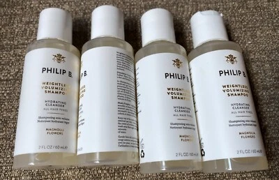 PHILIP B Shampoo WEIGHTLESS Hydrating VOLUME (2.0 oz. each) x 4 New ~ FREE SHIP! - Image 1 of 3
