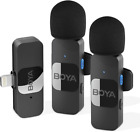 Boya BY-V2 Wireless Microphone for Iphone,2.4Ghz Plug Play Mnini Clip-On Mic for