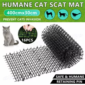 4M Cat Scat Mat Spikes Anti-Cat Animal Deterrent Keep Away Safe Garden Protector - Picture 1 of 12