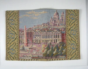 Placemats Set 3 Paris Cityscape Montmartre 17 x 11.5 In France Cotton Tapestry - Picture 1 of 9