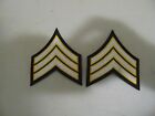 Military Police Or Fire Patch Set Of 2 Sew On Sergeant Stripes Thin Yellow Whit
