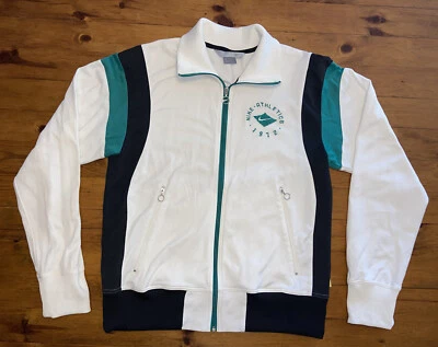 Chaqueta vintage Y2K Nike Mini Swoosh bordada cremallera completa mezcla de algodón Foto 1 de 4