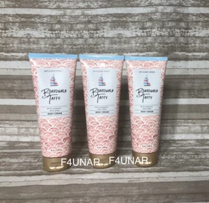 3 New Bath & Body Works BOARDWALK TAFFY 24 Hr Ultra Shea Body Cream - Bild 1 von 3