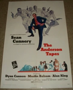 1971 The Anderson Tapes póster de película original Sean Connery una hoja 27x41 - Imagen 1 de 9