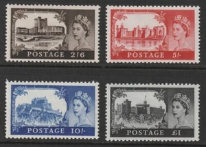 1967/8 SCHLÖSSER VORDEZIMAL HOHE WERTE 4ER SET SG759/SG762 UNMONTIERT NEUWERTIG - Bild 1 von 1