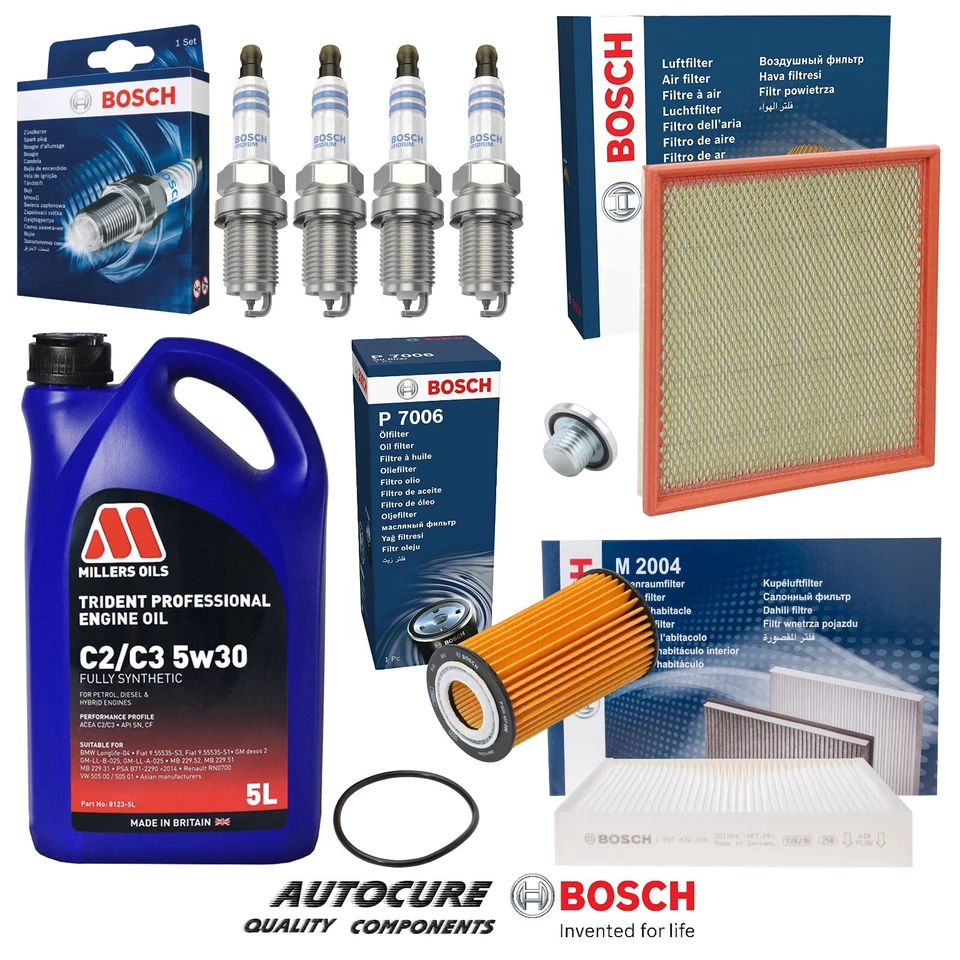 FOR VAUXHALL CORSA 1.4L (MK3) (D) PETROL - FULL BOSCH SERVICE KIT [2011 - 2014] - Image 1 of 1