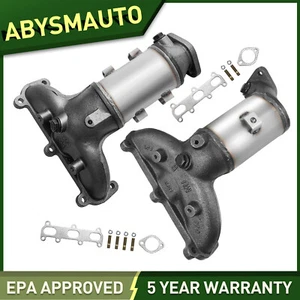 Both Manifold Catalytic Converters For 2007-2009 Hyundai Santa Fe 2.7L V6 OBD II - Picture 1 of 7