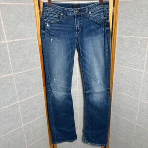 Silver Jeans Womens 28 W / 33 L Tuesday Slim Boot Medium Wash Low Rise - Imagen 1 de 11