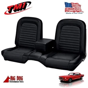 1966 Mustang Coupe Front Bench Seat Upholstery Black - TMI - 43-70306-958-2949 - Picture 1 of 12