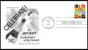 2007 Celebrate! commemorative Sc 4196 41c stamp FDC with ArtCraft cachet - Picture 1 of 1