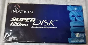 Imation Super Disk Drive 120mb NOS 10 Disks - Picture 1 of 3