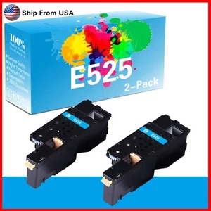 (2-PK,Cyan) Dell 525 E525W Toner Cartridge Replacement for E525 Printer - Picture 1 of 2
