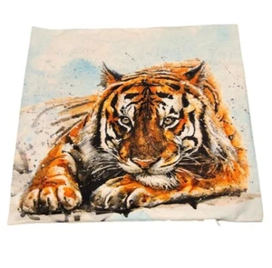 Copricuscino Tigre su entrambi i lati chiusura laterale cerniera colorata - Foto 1 di 3