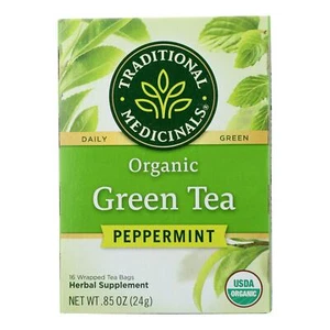 Traditional Medicinals Tea - Organic - Green Tea - Ppprmnt - 16 ct - 1 Case - Picture 1 of 2
