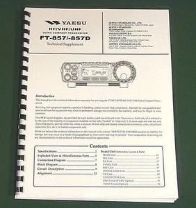 Yaesu FT-857/FT-857D Instrukcja serwisowa: ze wszystkimi diagramami składanymi 11"X17"! - Zdjęcie 1 z 1