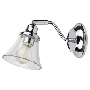 Elegant Wall Sconce Lamp E14 Chrome Steel Retro Vintage Classic Bathroom IP44 HQ - Picture 1 of 3