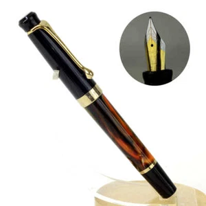 piston filler fountain pen with fire blast barrel - extra fine nib - Kanwrite - Picture 1 of 10