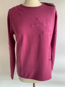 Casamia Damenpullover tiefrosa Oberteil Ärmel Rundhalsausschnitt S/M brandneu neu mit Etikett #B2 - Bild 1 von 9