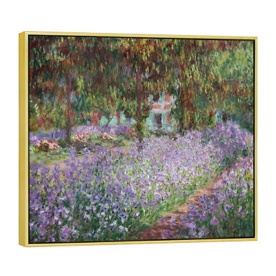 Framed Canvas Wall Art Irises in Monet's Garden,1900 by Claude Monet Art Print - Image 1 of 4