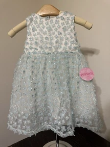 Vestido POPATU Talla 18m Bebé Niña Azul Flor Sin Mangas - Imagen 1 de 4
