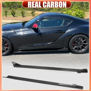 Alerón labial extensión falda lateral carbono real para Toyota Supra GR A90 2029-2022 - Imagen 1 de 13