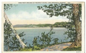 Postal vintage vista desde Grounds Prospect House Lake Bomoseen Vermont - Imagen 1 de 2