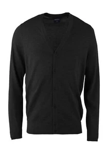 Marvelis Herren Cardigan Casual Fit Einfarbig Schwarz - Picture 1 of 1
