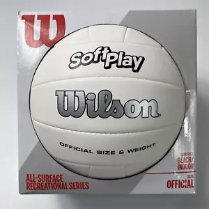 Wilson Soft Play Official Size Indoor/Outdoor Synthetic Leather Volleyball - Picture 1 of 5