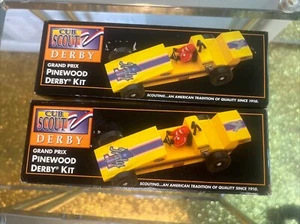 2 kits de derby vintage Cub Scouts 96 Grand Prix madera de pino 1 con 2 ruedas ejes faltantes - Imagen 1 de 5