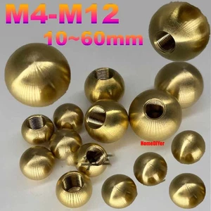 Loose Brass Balls With Threaded M4-M12 Solid Metal Bearing Ball Diameter 10~60mm - Picture 1 of 9