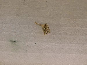 Vintage 10k Gold Nu Fraternity Schwesternschaft Kapitel Garde Pin mit Kette - Bild 1 von 8