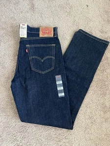 NUOVO Levi's 541 Jeans Uomo 34x36 Blu Sportivo Taper Pantaloni Denim Elasticizzati 5 Tasche - Foto 1 di 4