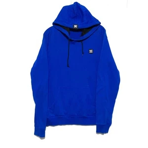 DC Skate Shoes Hoodie Pullover Sweatshirt Royal Blue Cotton Polyester Mens Small - Picture 1 of 8