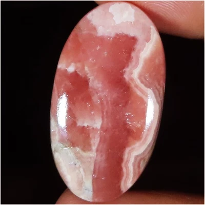 Natural Pink Rhodochrosite Oval Shape Loose Gemstone 55.15 Ct 18x34x6 mm jt630 - Image 1 of 4