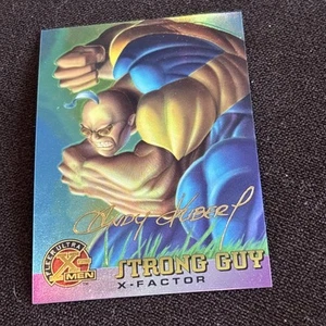 1995 FLEER ULTRA X-MEN MARVEL CHROMIUM STRONG GUY #19 GOLD SIGNATURE PARALLEL - Picture 1 of 2