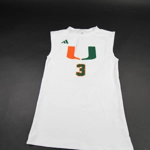 Miami Hurricanes adidas Sleeveless Shirt Men's White New - Picture 1 of 8