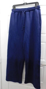 Sunkissed Navy Blue Wide Leg Sweatpants 100% Cotton sz L - Picture 1 of 4