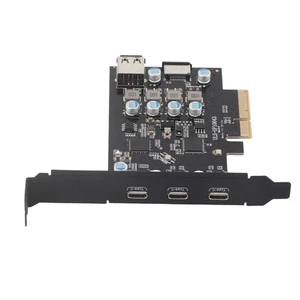 PCIe To Type C Expansion Card USB3.2 20Gbps Dual Chip 19Pin Connector PCIe C NEW - Afbeelding 1 van 12
