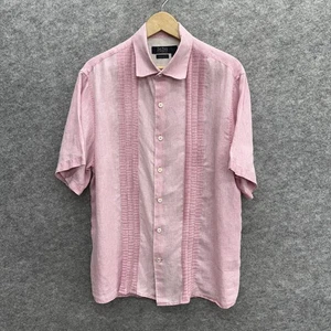 Camisa de lino Nat Nast Luxury Originals para hombre, 100 % lino, rosa calce americano, L - Imagen 1 de 13