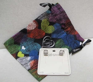 BRIGHTON Meridian Kristall versilbert Huggie Stil Creolen $ 78 NOC Etui - Bild 1 von 13