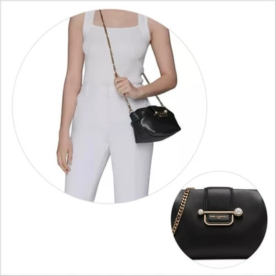 Bolso de Hombro Grande KARL LAGERFELD Agyness Talla Única Dorado Negro Legado Foto 1 de 4